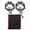 Black, variant on BIMZUC Black Ice Traction Cleats Anti Skid Shoe Crampon Cover Snow Grips with 8 Spikes for Hiking Walking Mountaineering, 4.72 inches / 12 cm, Flexible TPE Elastomer Material, 1 Pair