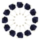 thumbnail image 1 of 12 Pcs Ramilletes de Rosa con Alfileres para Hombres Ceremonia de Boda Aniversario Cena Formal Fiesta Azul Marino, 1 of 5