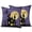 Black Purple, variant on Outdoor Pillow Covers 16x16 Set of 2, Halloween Night Waterproof Patio Throw Pillow Covers for Couch Sofa Chair, Horror Castle Witch Evil Pumpkin Purple Plaid Decorative Pillowcases for Throw Pillows