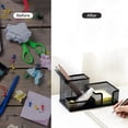 thumbnail image 3 of Organizador de escritorio de malla, carrito para suministros de oficina con portalápices y cestas de almacenamiento para accesorios de escritorio, 3 compartimentos, negro, 3 of 7