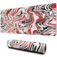 thumbnail image 1 of Non-Slip Extended XL Mousepad with Elegant Black Marble Fluid Design - Perfect for Gaming, Work, Home, 1 of 7