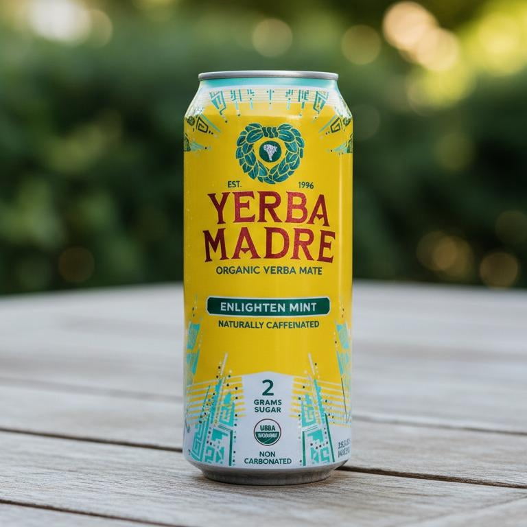 Guayaki Yerba Mate Enlightened Mint Low Sugar Energy Drink – 6 Pack