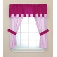 thumbnail image 1 of Baby Doll Bedding Patchwork Perfection Window Valance and Curtain Set, Fuji/Pink, 5 Piece, 1 of 1