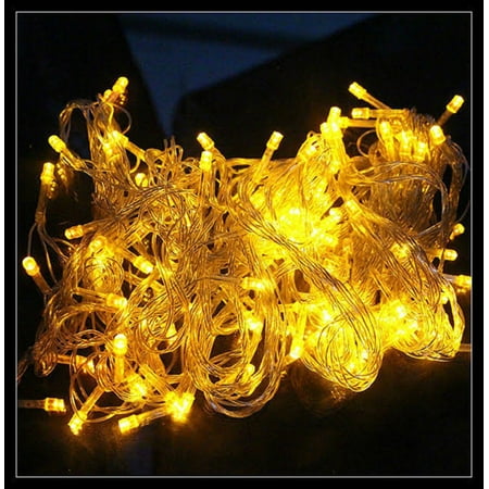 Village Patio Wedding 30 ft 100 led Waterproof Starry Fairy String Lights Powered for Bedroom Indoor Outdoor Warm Ambiance Lighting for Patio Halloween Thanksgiving Christmas Party Wedding Decor ()