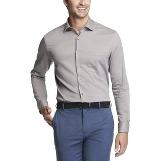 Men's Van Heusen Regular-Fit Ultra Wrinkle Free Dress Shirt Color: Black  Size: M-32/33 - Walmart.com