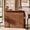 Walnut, variant on Finmind L-Shaped Corner Bar Cabinet, 3-Tier Home Bar Unit with Stemware Racks, Tall Liquor Storage Cabinet, Multi-Functional Bar Station for Living Room, Black