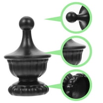 Niceauty 2Pcs Black Table Light Finial Decorative Lamp Knob for Elegant Home Decor