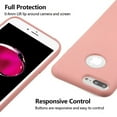 thumbnail image 2 of Apple iPhone 7 Plus /8 Plus Phone Case Slim Fit Thin Hybrid Liquid Silicone Soft Gel Rubber Shockproof PINK Cover with Soft Microfiber Cloth Lining Cushion Case for iPhone 8 Plus, iPhone 7 Plus, 2 of 6