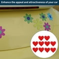 thumbnail image 3 of Unique Bargains Reflective Bumper Decal Fluorescent Red Rectangle Heart Pattern Reflective Car Sticker Personalized Decoration, 3 of 7