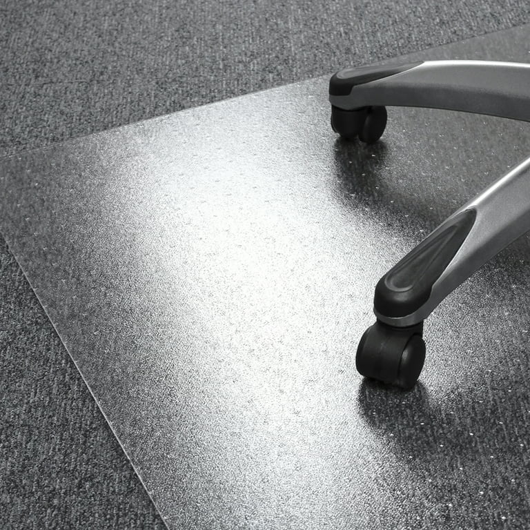 48x118 Polycarbonate Chair Mat for Carpets Rectangular Clear - Floortex