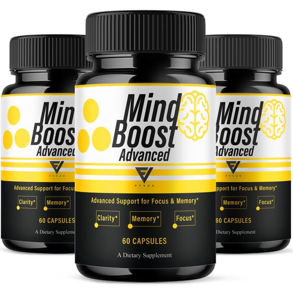 (3 Pack) Mind Boost Premium Nootropic Supplement, MindBoost Pills (180 Capsules)