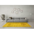 thumbnail image 3 of Ahgly Company Machine Washable Indoor Round Persian Yellow Traditional Area Rugs, 3' Round, 3 of 4