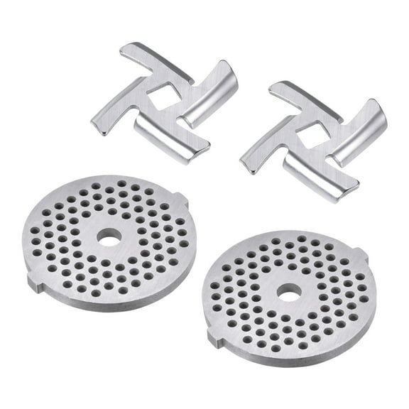 Uxcell Meat Grinder Blade 47mm and Meat Grinder Plate 3mm for Grinders 2 Set
