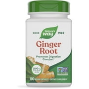 Nature's Way Ginger Root Capsules, Digestive Comfort*, Reduces Motion-Related Nausea*, Unisex, 100ct