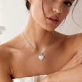 thumbnail image 2 of Beautlace Heart Necklace for Women,Sparkling CZ Heart Pendant Necklace,18k White Gold Plated Love Jewelry Gift for Mom Wife Girlfriend, 2 of 9