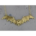 thumbnail image 2 of Frightening Halloween creepy wings Flying Bat Pendant Neck Chain Necklace, Gold, 2 of 6
