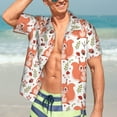 thumbnail image 5 of KLL Men's Hawaiian Shirt Short Sleeve Button Down Beach Shirts-Squirrel And, 5 of 5