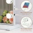 thumbnail image 2 of Fenchilin 32"x23" Vanity Mirror with Lights USB Charging Tabletop Wall Mount Metal White, 2 of 10