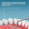 thumbnail image 4 of Fiudx Juego de Palillos de Acero Inoxidable, Herramientas de Limpieza Dental de Metal, Kit de Cuidado Bucal Portátil, Caja de Bolsillo, Masajeador de Canal Auditivo, Diseño Resistente a Rayones, Apto, 4 of 6