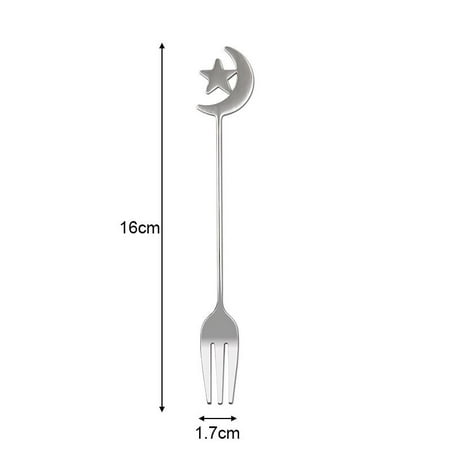 

1Pcs Gold/Silver Coffee Stirring Spoons Moon Pattern Kitchen Tool 304 Stainless Steel Spoon/Fork MultiPurpose Dessert Ca Tools