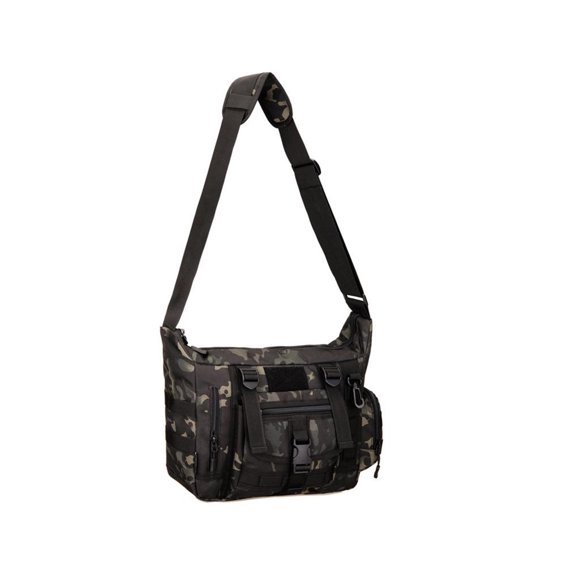 Eigraketly Bolso de hombro ajustable impermeable de gran capacidad bolsos cruzados paquete organizador de libros bolsa para viajes de senderismo al aire Escalada camuflaje oscuro Eigraketly OD029531-05