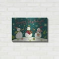 thumbnail image 3 of Luxe Metal Art 'Snowmen Trio 1 Nb' by Viv Eisner, Metal Wall Art, 24"x16", 3 of 8