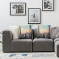 thumbnail image 2 of nygtbtfer  Landscape Decorative Throw Pillow Case Pack of 2, Evening Skyline of Taipei Taiwan Cityscape Modern Landmark Urban Scenery, Cushion Cover for Couch Living Room Car, Multicolor White, 2 of 7