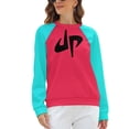 thumbnail image 5 of Dude Perfect Sweatshirt for Women, Raglan Round Neck Sweater, Long Sleeve Pullover Sweater, M-5XL, 5 of 11