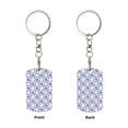 thumbnail image 2 of Wukai Plaid Flowers Print Rectangular Metal Keychain: Sleek and Durable Key Ring for Securely Holding Keys Perfect for Everyday Use, 2 of 5