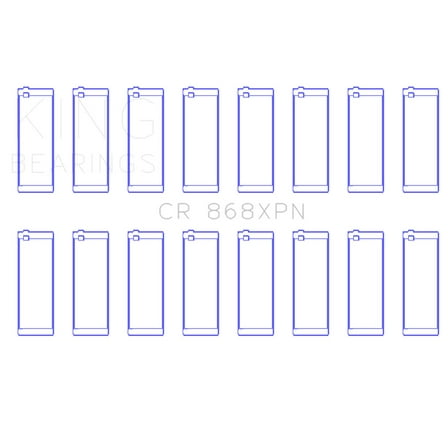 King Engine Bearings CR 868XPN0.25 Engine Connecting Rod Bearing (Rod Bearings Tri-Metal Performance) Fits select: 1997-2017 FORD F150, 1997-2014 FORD EXPEDITION