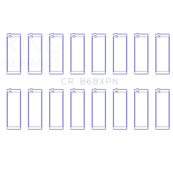 King Engine Bearings CR 868XPN0.25 Engine Connecting Rod Bearing (Rod Bearings Tri-Metal Performance) Fits select: 1997-2017 FORD F150, 1997-2014 FORD EXPEDITION