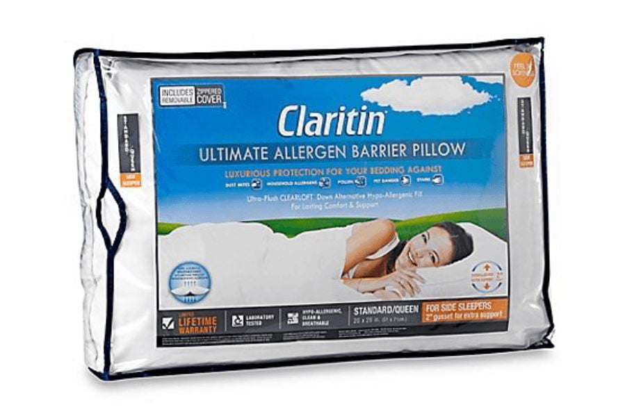 claritin ultimate allergen barrier embossed queen mattress protector