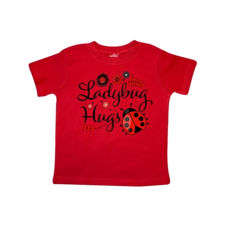

Inktastic Ladybug Hugs with Cute Ladybug and Flowers Gift Toddler Boy or Toddler Girl T-Shirt