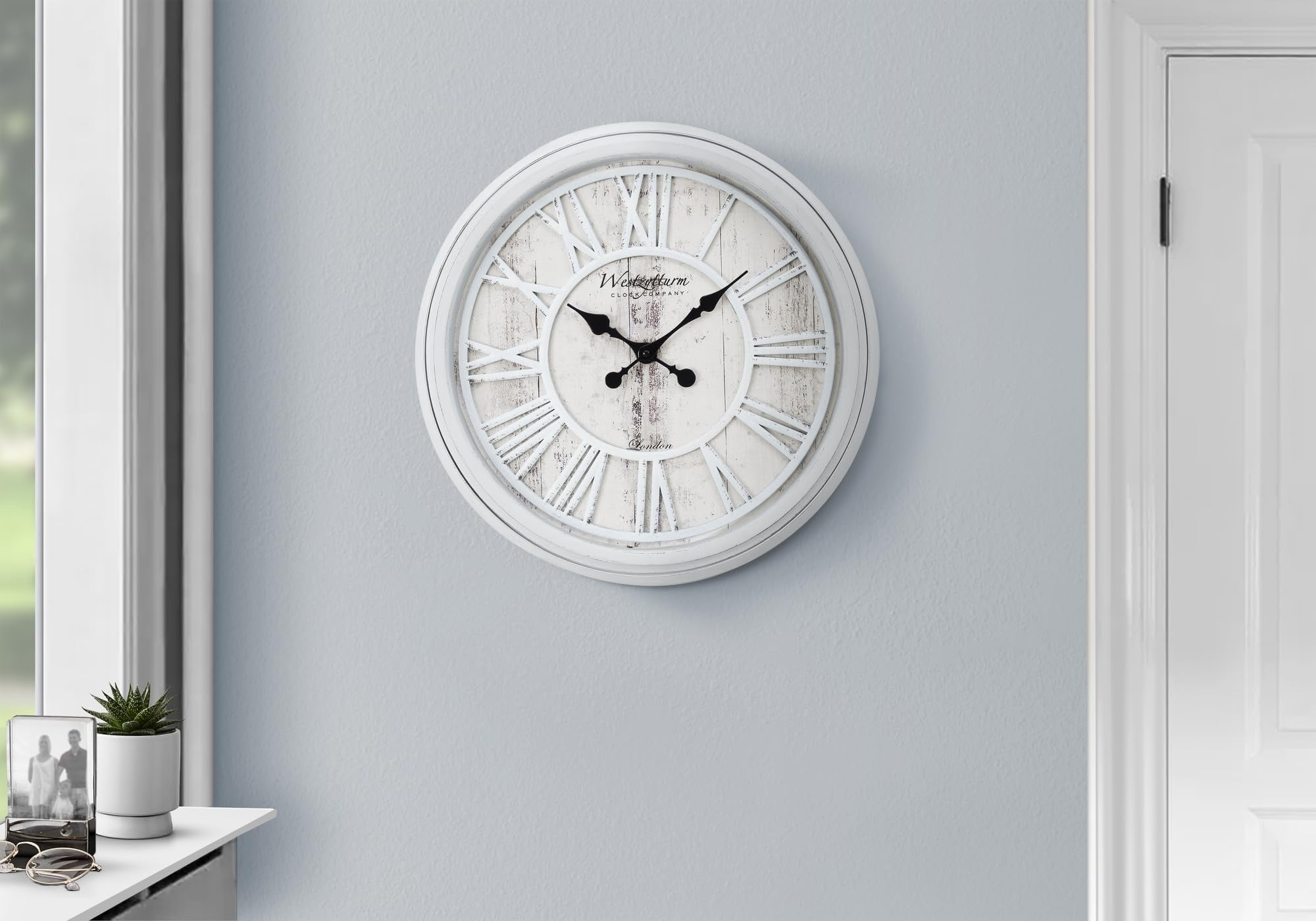 Clocks - 20" Round - Wall Clock - Gray - Transitional