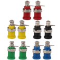 thumbnail image 2 of 10 piezas Zócalos de (2 piezas / cada color) + Tapones de plátano piezas de Aislamiento CUTICAT Conector de panel de terminales de audio, 2 of 8