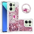 thumbnail image 1 of Funda para Xiaomi Redmi Note 13 4G con Brillo Líquido Flotante, Purpurina, Parachoques y Anillo Giratorio Soporte, 1 of 5