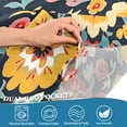 thumbnail image 3 of Yayeee Kitchen Curtains Tier Pair Light Filtering 27"x24" Rod Pocket Short Cafe Window Panel, Colorful Floral Pattern, 3 of 7