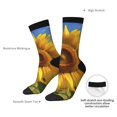 thumbnail image 4 of KLL Sky Golden Sunflower Field A Print Cool Socks Men's Women's Crew Socks Funny Crazy Novelty Stockings, 4 of 6