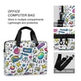 thumbnail image 4 of FORMRS 16" Laptop Bag Carrying Sleeve Case with Handle Travel Shoulder Briefcase, Blue Doodle Pattern, 4 of 8