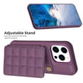 thumbnail image 4 of SaniMore for iPhone 15 Pro Max (6.7" 2023) Case, Flip PU Leather Diamond-Shaped with Built-in Card Slots, Kickstand and Shockproof Anti-drop Phone Case for iPhone 15 Pro Max Wallet Shell, Darkpurple, 4 of 7