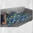 thumbnail image 6 of Moonflower Soft Flannel Fleece Blanket, Repetitive Pattern with Colorful Little Birds on Curly Branches, Cozy Plush for Indoor and Outdoor Use, 60" x 80", Dark Turquoise Multicolor, by Ambesonne, 6 of 6
