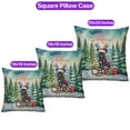 thumbnail image 3 of Merry Christmas Santa Reindeer Antlers French Bulldog Sleigh Xmas Winter Holiday Pillowcase Double Sided Dog Lover Gifts Pillow Case Covers - 00023, 3 of 3