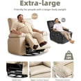 thumbnail image 3 of 27" Oversized Recliner Chairs with Heat and Massage - 360° Swivel Lazy Recliner Chair for Adults- Manual Rocking Chair with Remote Control for Living Rooms, Bedrooms and Nurseries, 3 of 8
