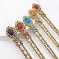 thumbnail image 3 of 5 Pcs Bâtons de Cheveux Anciens Rétro avec Pompon et Strass, 3 of 7