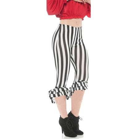 Ruffle Womens Adult Black White Pirate Buccaneer Costume Leggings