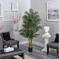 thumbnail image 4 of Nearly Natural 72" Golden Cane Artificial Palm Tree in Green/Black, 4 of 5