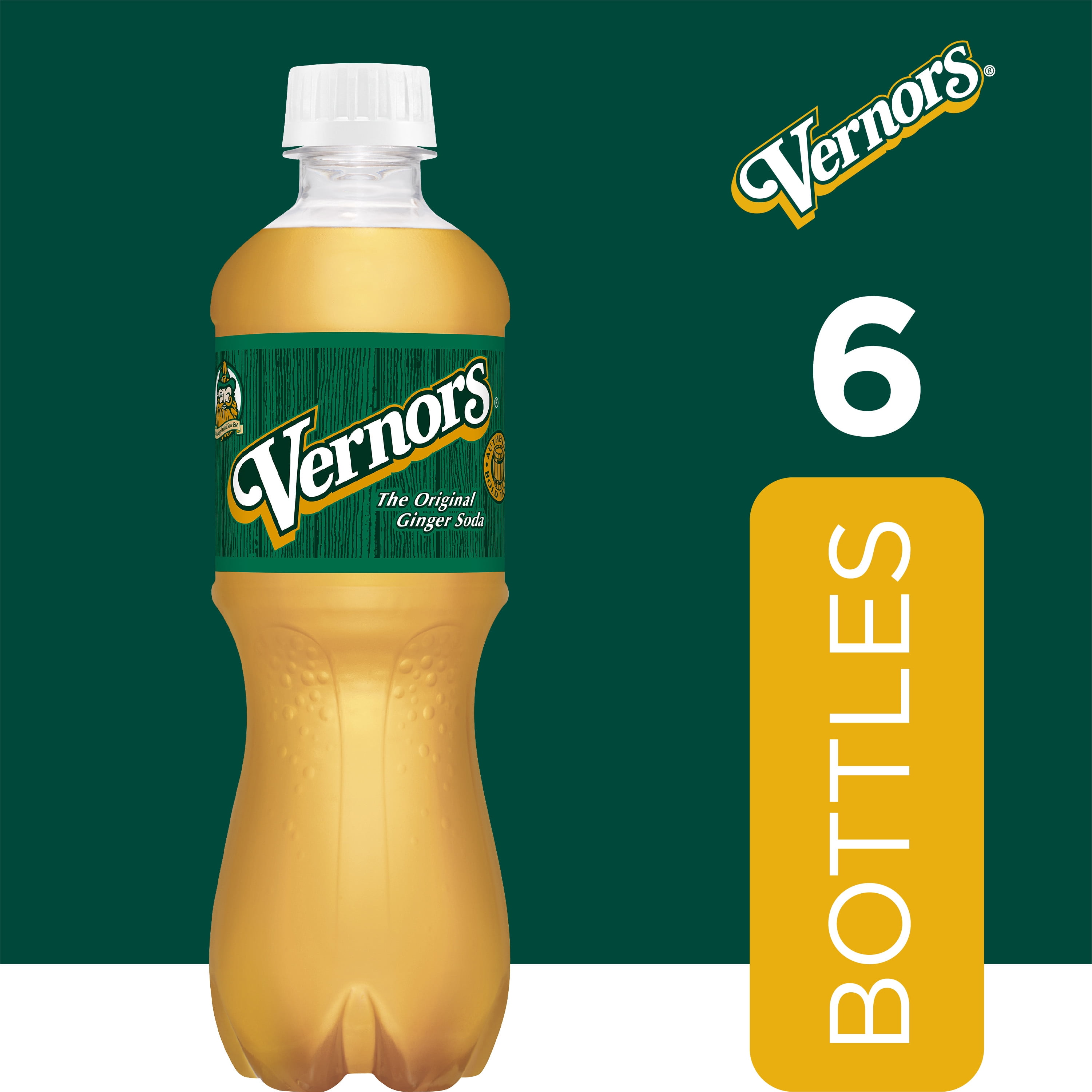 (3 pack) Vernors Caffeine Free Ginger Ale Soda Pop, 16.9 fl oz, 6 Pack Bottles