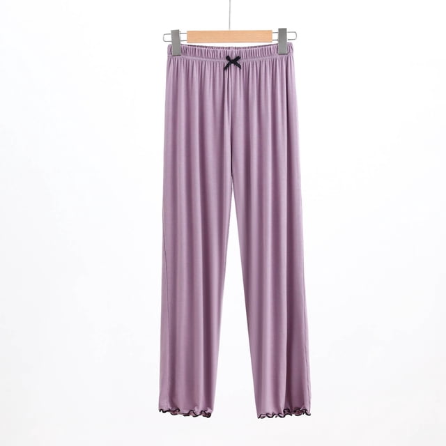 asjyhkr Womens Pajama Pants Soft Comfy Lightweight Elastic Drawstring Modal Sleep Bottoms Lounge Pants
