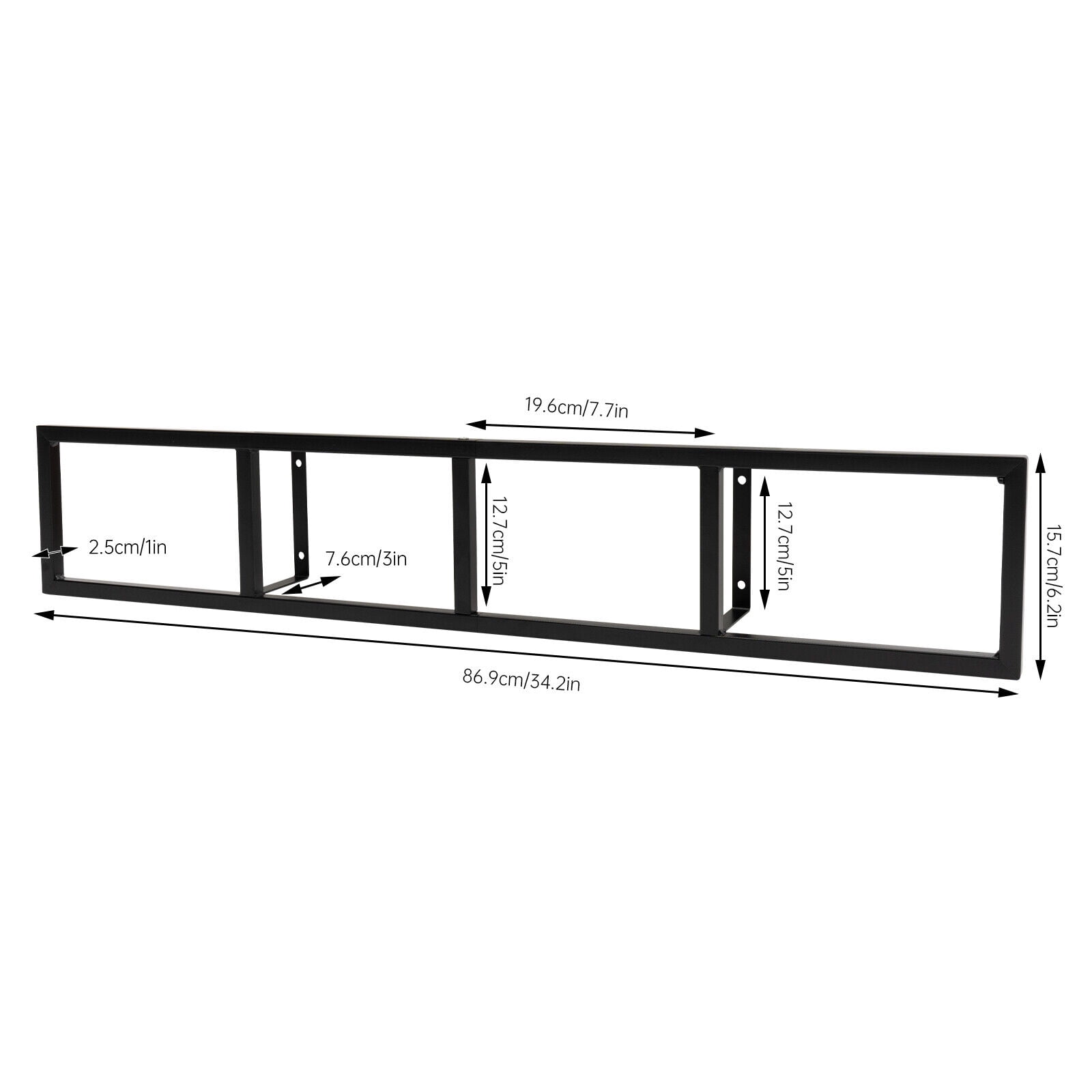 Miumaeov CD DVD Organizer Wall Mount 34 In Media Storage Rack Metal Floating Shelf Set of 5 White/Black