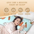 thumbnail image 3 of Bixox Rabbit Is Eating Carrots Print Body Pillow Cover with Zipper Closure, Cozy Fuzzy Fleece Body Pillow Case Cover 20 x 54 Inches,Long Body Pillow Pillowcase, 3 of 6